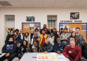 Residents of Lower Roxbury gather to discuss the most pressing resilience challenges in their community and prioritize potential solutions that can help them address these issues. (Resilient Cities Network, November 2023).